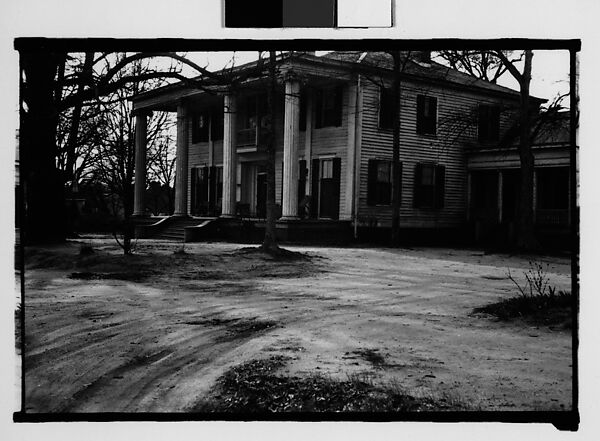 [Greek Revival House with Full-Height Entry Porch, From Car, Mobile, Alabama]