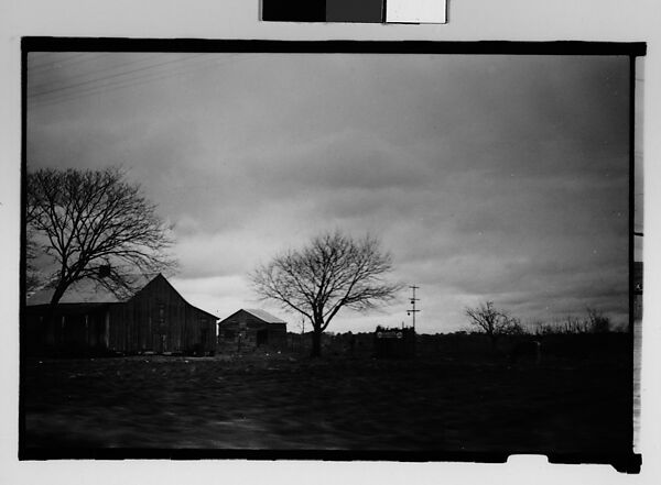 [Farm Buildings, From Moving Car, Mobile, Alabama], Walker Evans (American, St. Louis, Missouri 1903–1975 New Haven, Connecticut), Film negative 