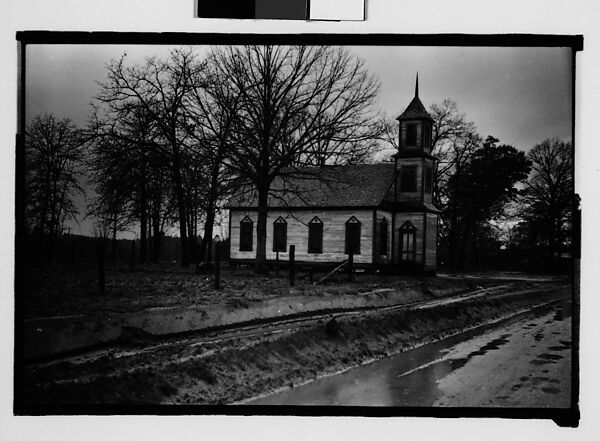 [Wooden Church, From Moving Car, Mobile Vicinity, Alabama], Walker Evans (American, St. Louis, Missouri 1903–1975 New Haven, Connecticut), Film negative 