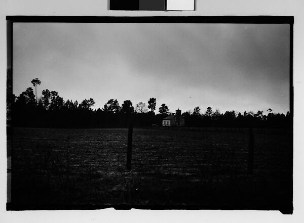 [Wooden Church in Distance, From Moving Car, Mobile Vicinity, Alabama], Walker Evans (American, St. Louis, Missouri 1903–1975 New Haven, Connecticut), Film negative 