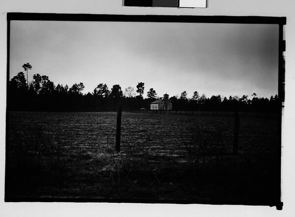 [Wooden Church in Distance, From Moving Car, Mobile Vicinity, Alabama], Walker Evans (American, St. Louis, Missouri 1903–1975 New Haven, Connecticut), Film negative 