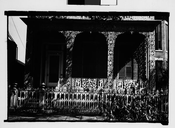 [Cast-Iron Porch Detail, Mobile, Alabama], Walker Evans (American, St. Louis, Missouri 1903–1975 New Haven, Connecticut), Film negative 