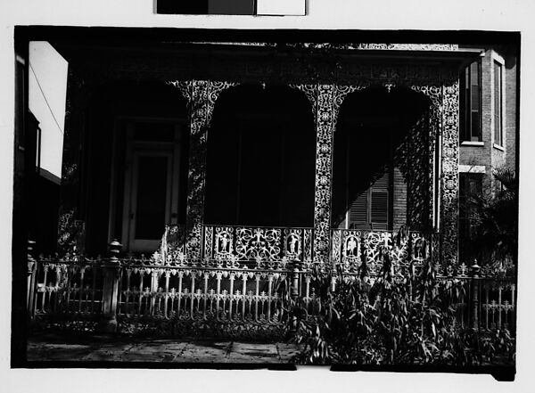 [Cast-Iron Porch Detail, Mobile, Alabama], Walker Evans (American, St. Louis, Missouri 1903–1975 New Haven, Connecticut), Film negative 