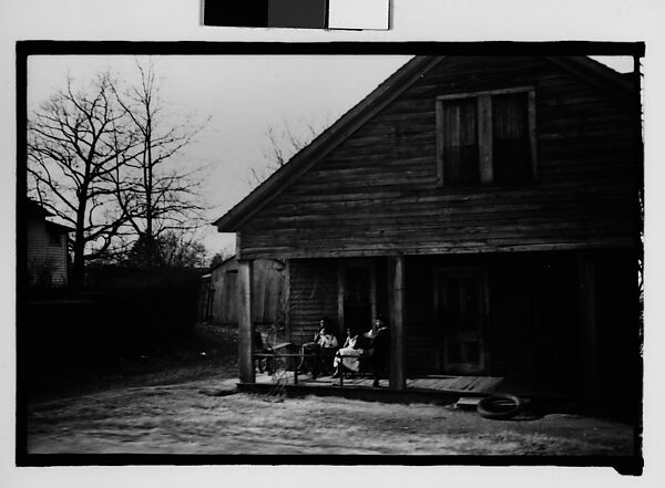 [Wooden House with Women Seated on Porch, From Car, Mobile, Alabama], Walker Evans (American, St. Louis, Missouri 1903–1975 New Haven, Connecticut), Film negative 
