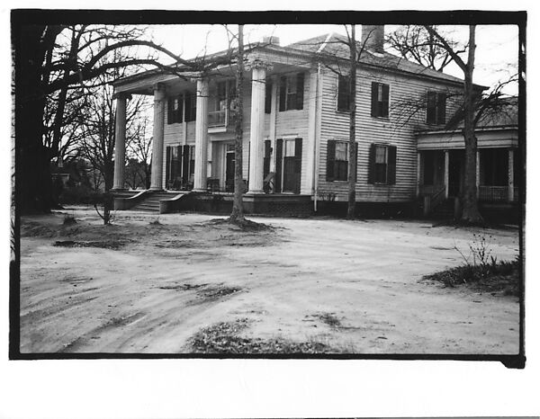 [Greek Revival House with Full-Height Entry Porch, From Car, Mobile, Alabama], Walker Evans (American, St. Louis, Missouri 1903–1975 New Haven, Connecticut), Film negative 