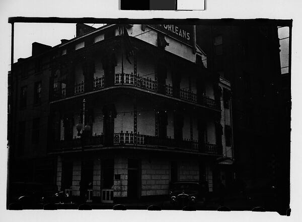 [The Choctaw Club, From Automobile, New Orleans, Louisiana], Walker Evans (American, St. Louis, Missouri 1903–1975 New Haven, Connecticut), Film negative 
