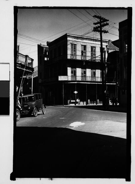 [Street Corner with Building for Sale, New Orleans, Louisiana], Walker Evans (American, St. Louis, Missouri 1903–1975 New Haven, Connecticut), Film negative 