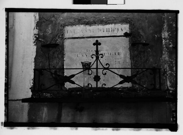 [Wall Tomb Plaque, New Orleans, Louisiana], Walker Evans (American, St. Louis, Missouri 1903–1975 New Haven, Connecticut), Film negative 
