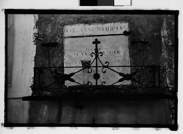 [Wall Tomb Plaque, New Orleans, Louisiana], Walker Evans (American, St. Louis, Missouri 1903–1975 New Haven, Connecticut), Film negative 