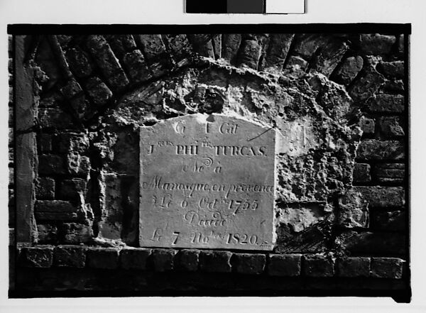 [Wall Tomb Plaque, New Orleans, Louisiana], Walker Evans (American, St. Louis, Missouri 1903–1975 New Haven, Connecticut), Film negative 