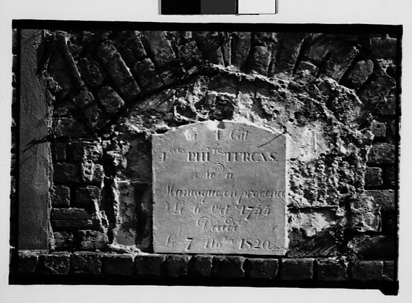 [Wall Tomb Plaque, New Orleans, Louisiana], Walker Evans (American, St. Louis, Missouri 1903–1975 New Haven, Connecticut), Film negative 