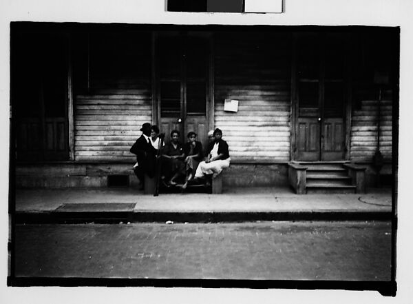 [Group Seated on Stoop in French Quarter, New Orleans, Louisiana], Walker Evans (American, St. Louis, Missouri 1903–1975 New Haven, Connecticut), Film negative 