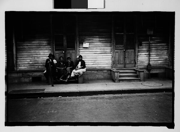 [Group Seated on Stoop in French Quarter, New Orleans, Louisiana], Walker Evans (American, St. Louis, Missouri 1903–1975 New Haven, Connecticut), Film negative 