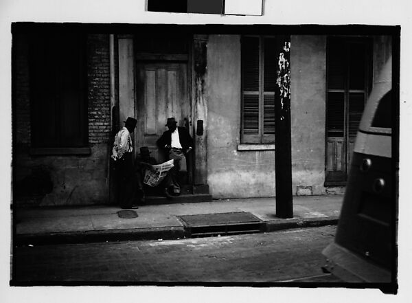 [Men in French Quarter Doorway, New Orleans, Louisiana], Walker Evans (American, St. Louis, Missouri 1903–1975 New Haven, Connecticut), Film negative 