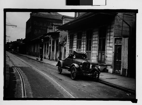 [Parked Car on Burgundy Street in French Quarter, New Orleans, Louisiana], Walker Evans (American, St. Louis, Missouri 1903–1975 New Haven, Connecticut), Film negative 