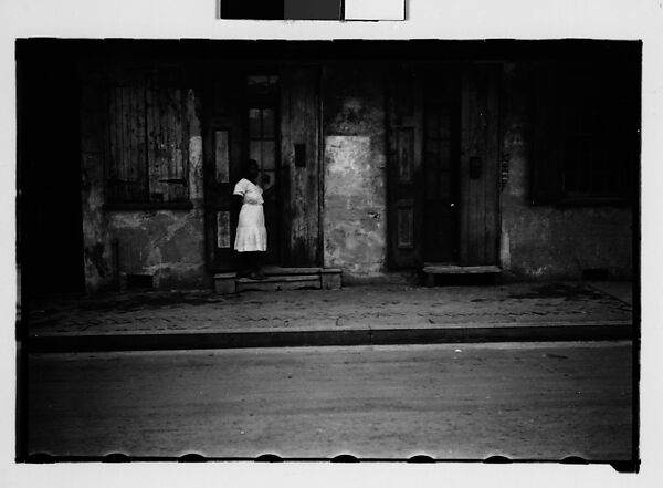[Woman Standing in Doorway in French Quarter, New Orleans, Louisiana], Walker Evans (American, St. Louis, Missouri 1903–1975 New Haven, Connecticut), Film negative 