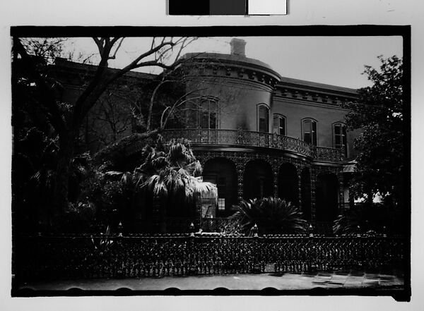 [Town House with Cast-Iron Porch and Fence, New Orleans, Louisiana], Walker Evans (American, St. Louis, Missouri 1903–1975 New Haven, Connecticut), Film negative 