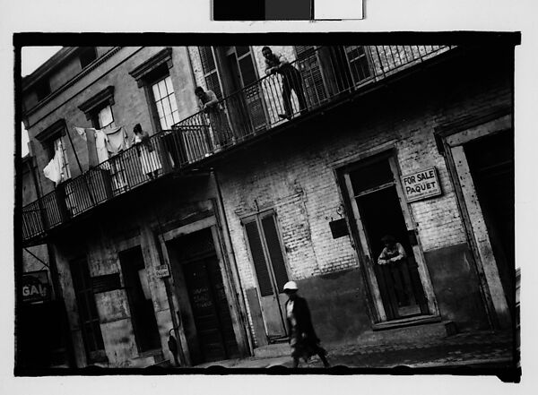 [Street Scene in French Quarter, New Orleans, Louisiana], Walker Evans (American, St. Louis, Missouri 1903–1975 New Haven, Connecticut), Film negative 