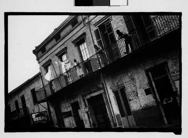 [People on Balconies of Shuttered Houses in French Quarter, New Orleans, Louisiana], Walker Evans (American, St. Louis, Missouri 1903–1975 New Haven, Connecticut), Film negative 