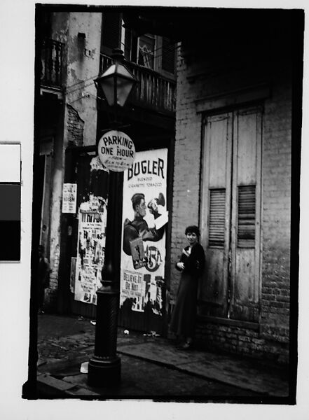 [Jane Ninas on Sidewalk in French Quarter, New Orleans, Louisiana], Walker Evans (American, St. Louis, Missouri 1903–1975 New Haven, Connecticut), Film negative 