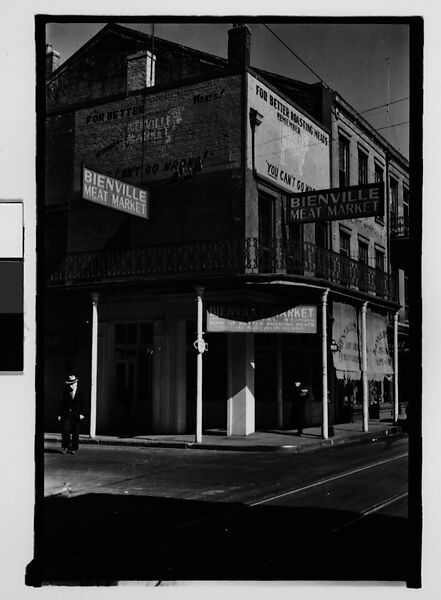 [Butcher Shop in French Quarter, New Orleans, Louisiana], Walker Evans (American, St. Louis, Missouri 1903–1975 New Haven, Connecticut), Film negative 