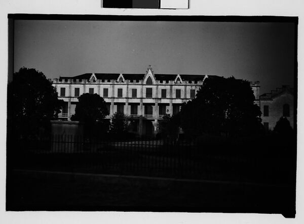 [Large Gothic Revival Building, From Moving Automobile, Convent Vicinity, Louisiana], Walker Evans (American, St. Louis, Missouri 1903–1975 New Haven, Connecticut), Film negative 