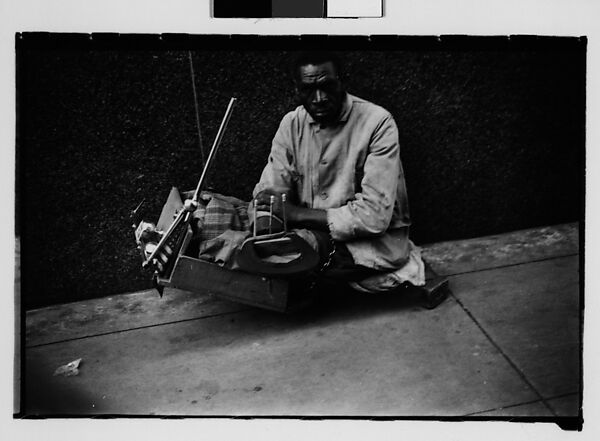 [Legless Man in Dolly on Street, New Orleans, Louisiana], Walker Evans (American, St. Louis, Missouri 1903–1975 New Haven, Connecticut), Film negative 