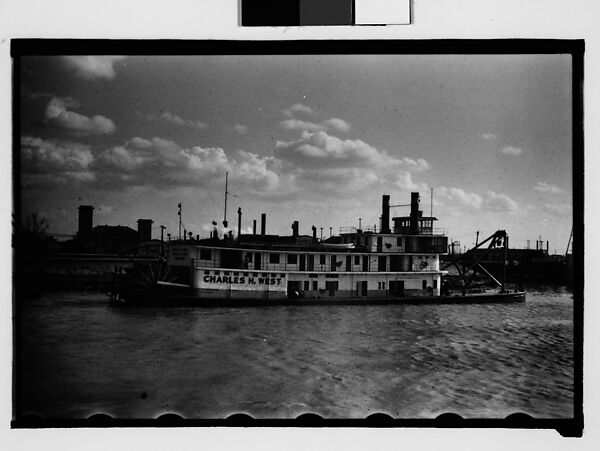 [Steamboat "Charles H. West", New Orleans, Louisiana], Walker Evans (American, St. Louis, Missouri 1903–1975 New Haven, Connecticut), Film negative 