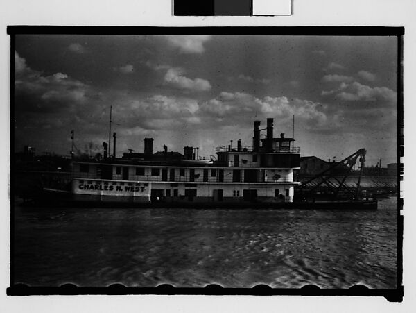 [Steamboat "Charles H. West", New Orleans, Louisiana], Walker Evans (American, St. Louis, Missouri 1903–1975 New Haven, Connecticut), Film negative 