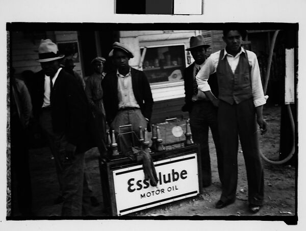 [Men at Filling Station, New Orleans Vicinity, Louisiana], Walker Evans (American, St. Louis, Missouri 1903–1975 New Haven, Connecticut), Film negative 