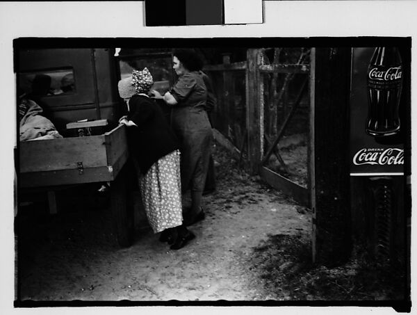 [Women Next to Pickup Truck at Filling Station, New Orleans Vicinity, Louisiana], Walker Evans (American, St. Louis, Missouri 1903–1975 New Haven, Connecticut), Film negative 