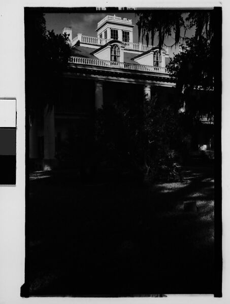 [House with Three Gables Through Trees, Burnside Vicinity, Louisiana], Walker Evans (American, St. Louis, Missouri 1903–1975 New Haven, Connecticut), Film negative 