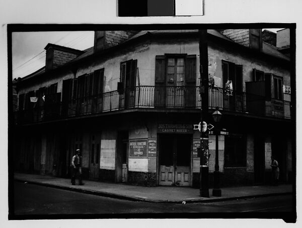 [Shuttered House on Corner in French Quarter, New Orleans, Louisiana], Walker Evans (American, St. Louis, Missouri 1903–1975 New Haven, Connecticut), Film negative 
