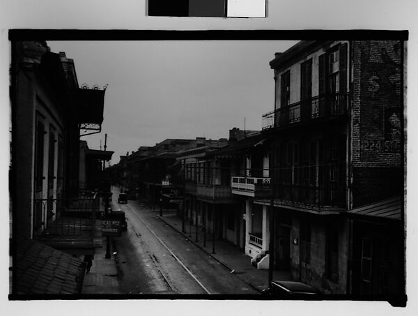 [Street in French Quarter, From Balcony, New Orleans, Louisiana], Walker Evans (American, St. Louis, Missouri 1903–1975 New Haven, Connecticut), Film negative 