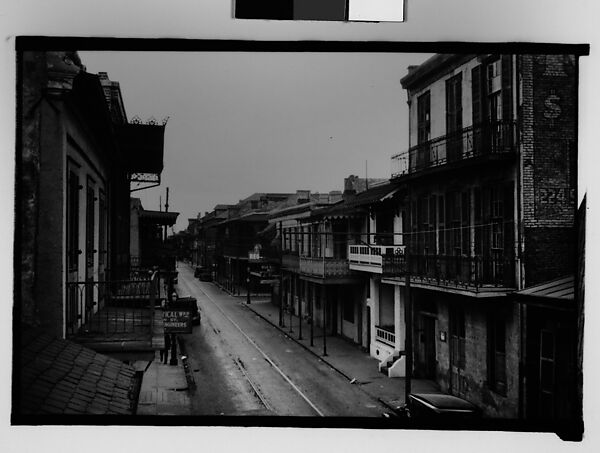 [Street in French Quarter, From Balcony, New Orleans, Louisiana], Walker Evans (American, St. Louis, Missouri 1903–1975 New Haven, Connecticut), Film negative 