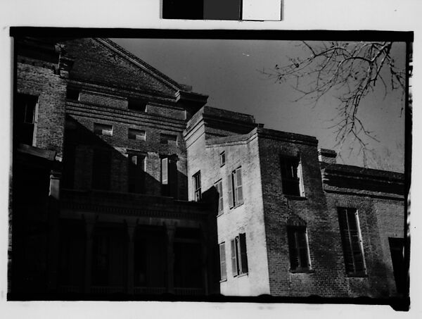 [Ruin Detail of Belle Grove Plantation House, White Castle, Louisiana], Walker Evans (American, St. Louis, Missouri 1903–1975 New Haven, Connecticut), Film negative 