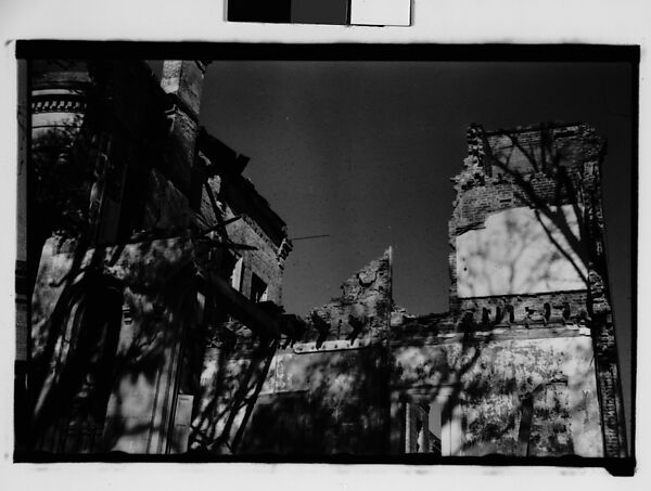 [Ruin Detail of Belle Grove Plantation House, White Castle, Louisiana], Walker Evans (American, St. Louis, Missouri 1903–1975 New Haven, Connecticut), Film negative 