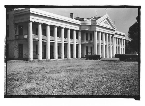 [Large Greek Revival Building with Cross Over Centered Gable, Convent, Louisiana], Walker Evans (American, St. Louis, Missouri 1903–1975 New Haven, Connecticut), Film negative 