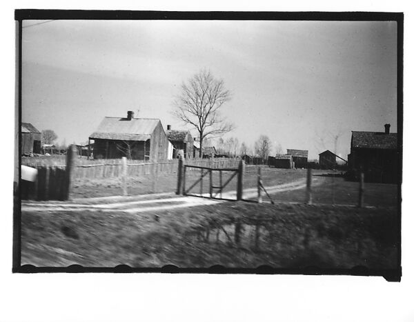 [Wooden Houses and Farm Buildings, From Moving Automobile, Louisiana], Walker Evans (American, St. Louis, Missouri 1903–1975 New Haven, Connecticut), Film negative 
