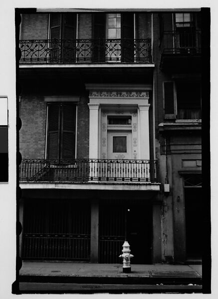 [Doorway of Greek Revival Town House, New Orleans, Louisiana], Walker Evans (American, St. Louis, Missouri 1903–1975 New Haven, Connecticut), Film negative 