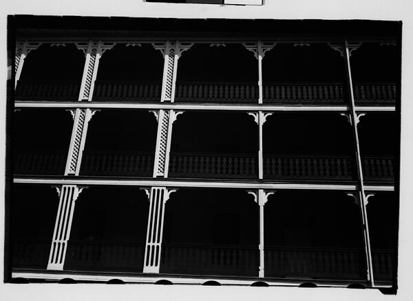 [Folk Victorian Porch Trim Detail, Bedford Springs Hotel, Pennsylvania], Walker Evans (American, St. Louis, Missouri 1903–1975 New Haven, Connecticut), Film negative 