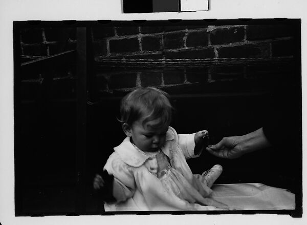 [Thirty-Five 35mm Film Frames on Uncut Roll: 32 Portraits of Dorothy Bitter, 2 Portraits of Gifford Cochran on Roof of 441 East 92nd Street, NYC, and 1 Portrait of Unidentified Child], Walker Evans (American, St. Louis, Missouri 1903–1975 New Haven, Connecticut), Film negative