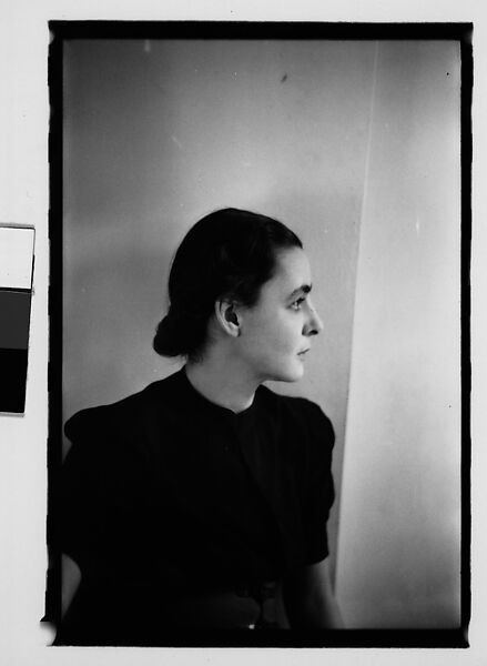 [Thirty-Five 35mm Film Frames on Uncut Roll: 32 Portraits of Dorothy Bitter, 2 Portraits of Gifford Cochran on Roof of 441 East 92nd Street, NYC, and 1 Portrait of Unidentified Child], Walker Evans (American, St. Louis, Missouri 1903–1975 New Haven, Connecticut), Film negative