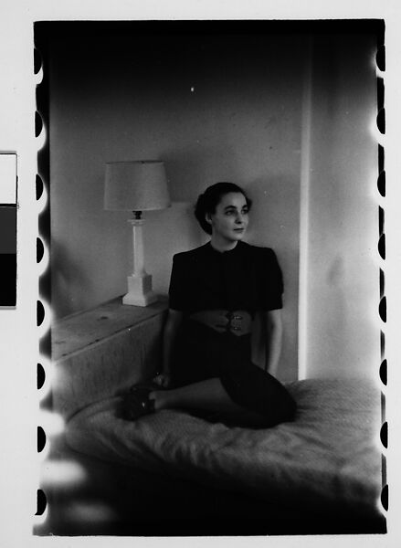 [Thirty-Five 35mm Film Frames on Uncut Roll: 32 Portraits of Dorothy Bitter, 2 Portraits of Gifford Cochran on Roof of 441 East 92nd Street, NYC, and 1 Portrait of Unidentified Child], Walker Evans (American, St. Louis, Missouri 1903–1975 New Haven, Connecticut), Film negative