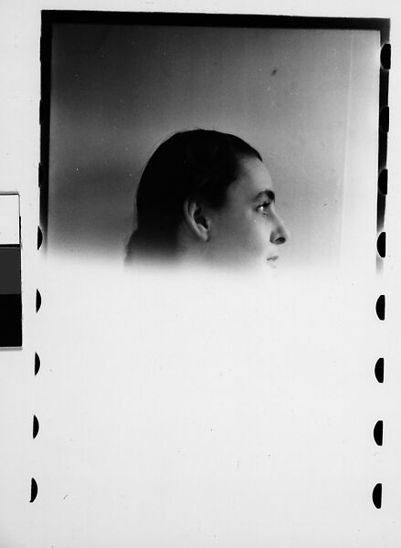 [Thirty-Five 35mm Film Frames on Uncut Roll: 32 Portraits of Dorothy Bitter, 2 Portraits of Gifford Cochran on Roof of 441 East 92nd Street, NYC, and 1 Portrait of Unidentified Child], Walker Evans (American, St. Louis, Missouri 1903–1975 New Haven, Connecticut), Film negative