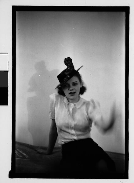 [Thirty-One 35mm Film Frames on Uncut Roll: Portraits of Anne Harvey Wearing Floral Hat], Walker Evans (American, St. Louis, Missouri 1903–1975 New Haven, Connecticut), Film negative