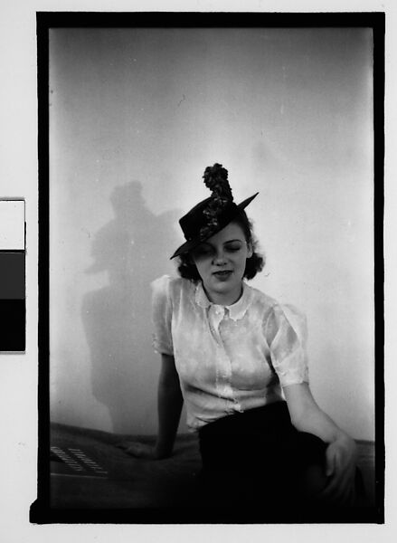 [Thirty-One 35mm Film Frames on Uncut Roll: Portraits of Anne Harvey Wearing Floral Hat], Walker Evans (American, St. Louis, Missouri 1903–1975 New Haven, Connecticut), Film negative