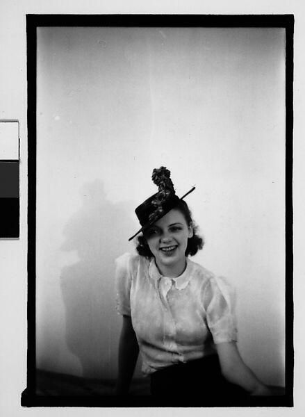[Thirty-One 35mm Film Frames on Uncut Roll: Portraits of Anne Harvey Wearing Floral Hat], Walker Evans (American, St. Louis, Missouri 1903–1975 New Haven, Connecticut), Film negative