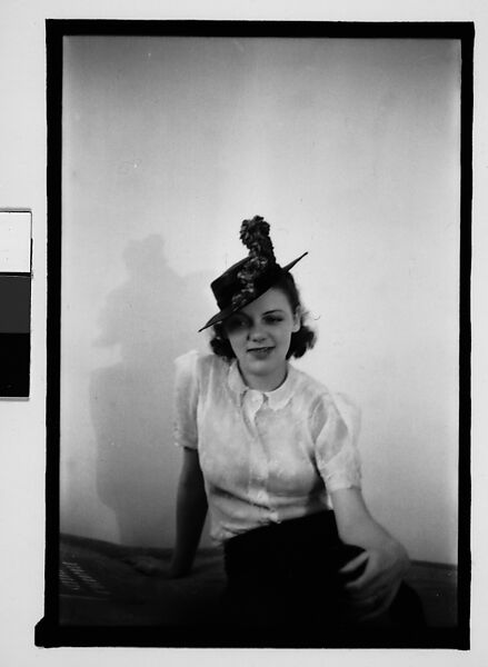 [Thirty-One 35mm Film Frames on Uncut Roll: Portraits of Anne Harvey Wearing Floral Hat], Walker Evans (American, St. Louis, Missouri 1903–1975 New Haven, Connecticut), Film negative
