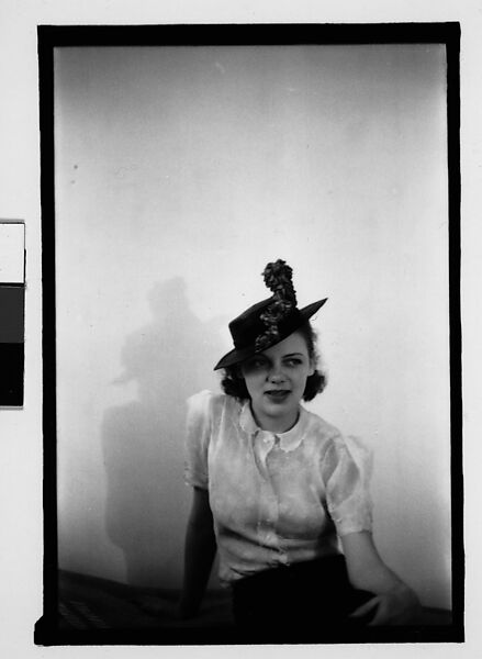 [Thirty-One 35mm Film Frames on Uncut Roll: Portraits of Anne Harvey Wearing Floral Hat], Walker Evans (American, St. Louis, Missouri 1903–1975 New Haven, Connecticut), Film negative